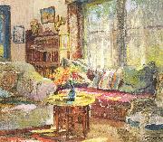 Colin Campbell Cooper Cottage Interior oil on canvas